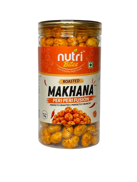 Nutri Bites Peri Peri Roasted Makhana – Crunchy Fox Nuts Snack Pack
